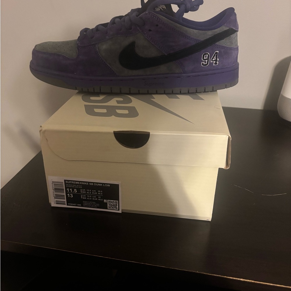 Nike SB Dunk Low Purple and Black Sneakers
